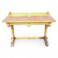 Charles Bevan. A well designed architectual oak Gothic Revival side table - Thumbnail 1