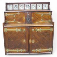 John Pollard Seddon, In the manner of. A Reformed Gothic Oak side cabinet - Thumbnail 1