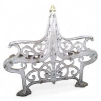 Coalbrookdale. A Rare Cast Iron Double Back to Back Garden Seat