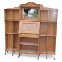 Arts & Crafts Oak Bureau Bookcase - Thumbnail 1