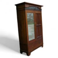 An Arts & Crafts Oak double wardrobe and dressing table in the Glasgow Style - Thumbnail 1
