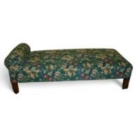 Arts & Crafts Oak day bed upholstered with a Morris & Co. fabric - Thumbnail 1