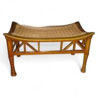 Liberty & Co. A rare Liberty & Co. walnut duet Thebes stool - Thumbnail 1
