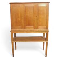 An Arts & Crafts Oak cabinet with large internal cupboard - Thumbnail 1