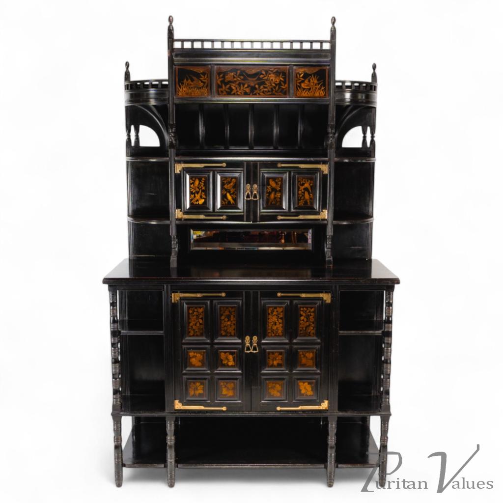 Aesthetic Movement Cabinet Designed by T. E. Collcutt and Made by Collinson & Lock, London