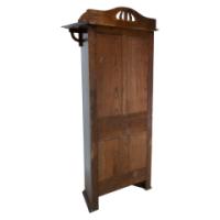 Arts & Crafts Oak Cabinet by Shapland & Petter with Fretwork Pediment - Thumbnail 14