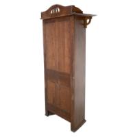 Arts and Crafts Oak Cabinet by Shapland & Petter with Fretwork Pediment - Thumbnail 15