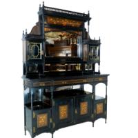 Large Aesthetic Movement Cabinet Attributed to Henry William Batley for Gillows - Thumbnail 4