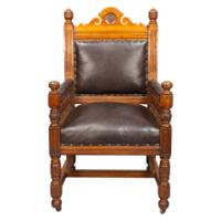 Bruce Talbert, attributed. Probably Made by Gillows. A Gothic Revival Oak Armchair - Thumbnail 2