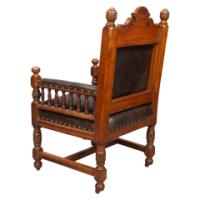 Bruce Talbert for Gillow & Co., attributed, Gothic Revival Oak Armchair - Thumbnail 5