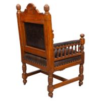 Bruce Talbert for Gillow & Co., attributed, Gothic Revival Oak Armchair - Thumbnail 7