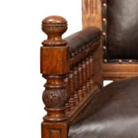 Bruce Talbert for Gillow & Co., attributed, Gothic Revival Oak Armchair - Thumbnail 13