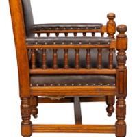 Bruce Talbert, attributed. Probably Made by Gillows. A Gothic Revival Oak Armchair - Thumbnail 18