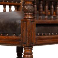 Bruce Talbert, attributed. Probably Made by Gillows. A Gothic Revival Oak Armchair - Thumbnail 21