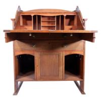 Arts & Crafts Oak Bureau by George Montague Ellwood for J. S. Henry - Thumbnail 2