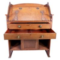 Arts & Crafts Oak Bureau by George Montague Ellwood for J. S. Henry - Thumbnail 12