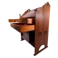 Arts & Crafts Oak Bureau by George Montague Ellwood for J. S. Henry - Thumbnail 4