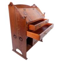Arts & Crafts Oak Bureau by George Montague Ellwood for J. S. Henry - Thumbnail 10