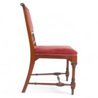 Attributed to Charles Bevan. Gothic Revival Side Chair with Scroll Carvings - Thumbnail 5