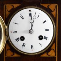 Arts & Crafts Mahogany Mantle Clock with Floral Inlay by Liberty & Co. - Thumbnail 15