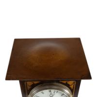 Arts & Crafts Mahogany Mantle Clock with Floral Inlay by Liberty & Co. - Thumbnail 16