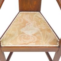 M. H. Baillie Scott Attributed, Three Arts & Crafts High-back Oak Armchairs - Thumbnail 4