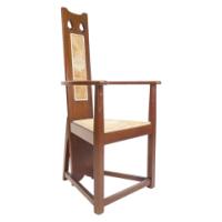 M. H. Baillie Scott Attributed, Three Arts & Crafts High-back Oak Armchairs - Thumbnail 6