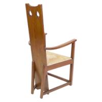 M. H. Baillie Scott Attributed, Three Arts & Crafts High-back Oak Armchairs - Thumbnail 8