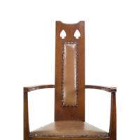 M. H. Baillie Scott Attributed, Three Arts & Crafts High-back Oak Armchairs - Thumbnail 22