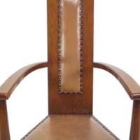 M. H. Baillie Scott Attributed, Three Arts & Crafts High-back Oak Armchairs - Thumbnail 23