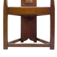 M. H. Baillie Scott Attributed, Three Arts & Crafts High-back Oak Armchairs - Thumbnail 26