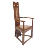 M. H. Baillie Scott Attributed, Three Arts & Crafts High-back Oak Armchairs - Thumbnail 28
