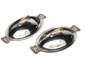 Guild of Handicraft Attributed, Pair of silver-plated vegetable dishes by C. R. Ashbee - Thumbnail 7