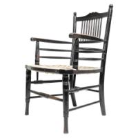 Bruce Talbert, Attributed. Aesthetic Movement Walnut Ebonized Armchair - Thumbnail 2