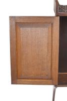 Arts & Crafts Oak Wall Cabinet with Carved Floral Decoration - Thumbnail 16