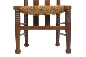 Liberty & Co., William Birch. Arts & Crafts Child’s Chair with Seagrass - Thumbnail 13