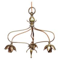 W. A. S. Benson, In the style of Arts & Crafts Copper & Brass Ceiling Light