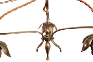 W. A. S. Benson, In the style of Arts & Crafts Copper & Brass Ceiling Light - Thumbnail 5