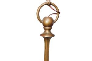General Electric Company. Arts & Crafts Brass Five-Arm Chandelier - Thumbnail 12