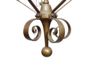 General Electric Company. Arts & Crafts Brass Five-Arm Chandelier - Thumbnail 15