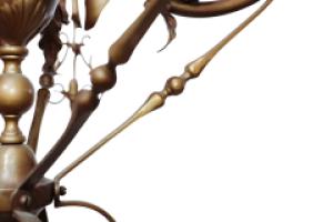 General Electric Company. Arts & Crafts Brass Five-Arm Chandelier - Thumbnail 19