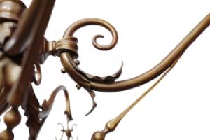 General Electric Company. Arts & Crafts Brass Five-Arm Chandelier - Thumbnail 20