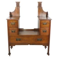 Liberty & Co. Attributed, Arts & Crafts Oak Dressing Table - Thumbnail 21