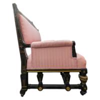 Lambs of Manchester, W. J. Estall. Aesthetic Movement Ebonised Settee - Thumbnail 5