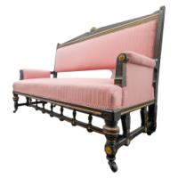 Lambs of Manchester, W. J. Estall. Aesthetic Movement Ebonised Settee - Thumbnail 2