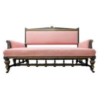 Lambs of Manchester, Charles Edward Horton. Aesthetic Movement Ebonised Settee - Thumbnail 4