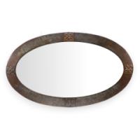 Arts & Crafts Copper Plated Mirror with Hand Formed Celtic Details
