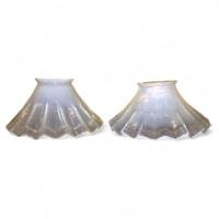 French Style, Pair of Milky Glass Shades (c.1910)