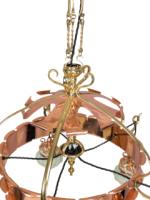 W. A. S. Benson, An Arts & Crafts Copper & Brass Chandelier with 5 Vaseline Shades - Thumbnail 13