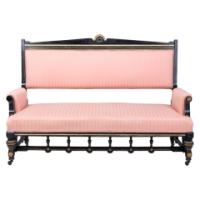 Lambs of Manchester, W. J. Estall. Aesthetic Movement Ebonised Settee
